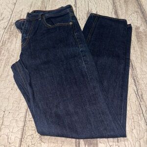 J. Crew Men's Straight Jeans in Dark Blue